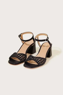 Wendy Woven Block Heel Sandals
