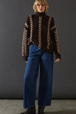 Whipstitch Detail Oversized Jumper