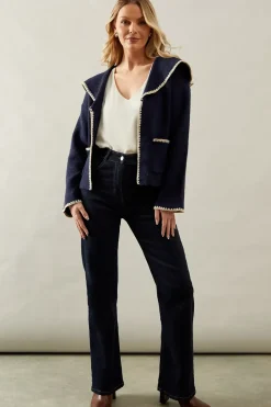 Whipstitch Pocket Front Cardigan