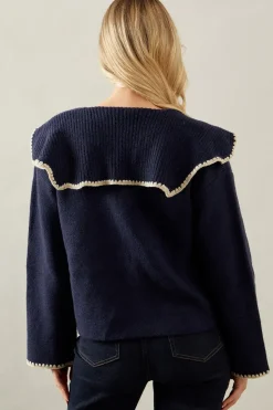 Whipstitch Pocket Front Cardigan
