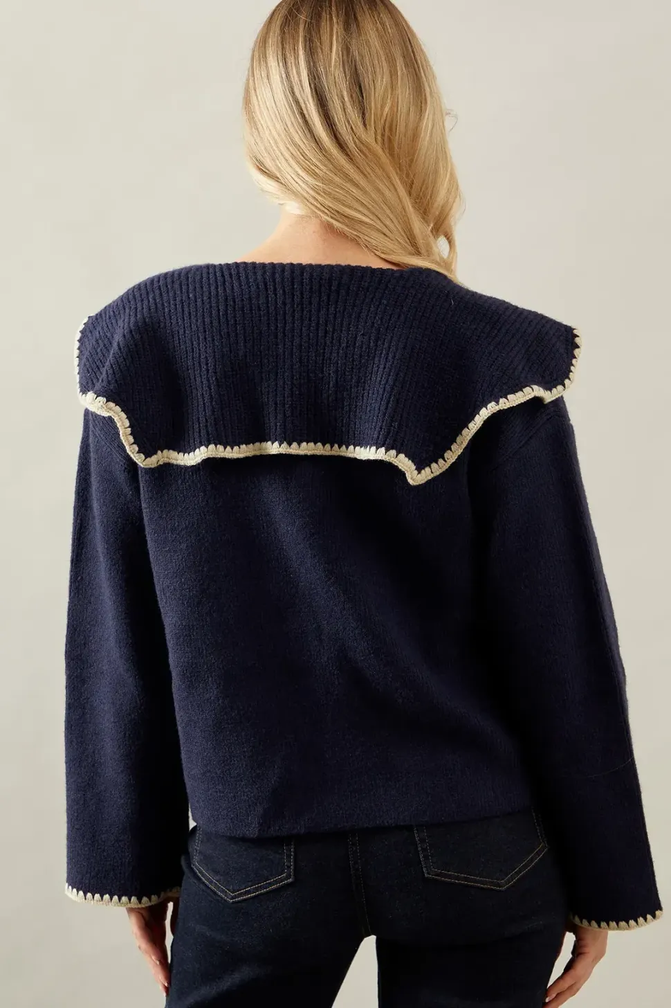 Whipstitch Pocket Front Cardigan