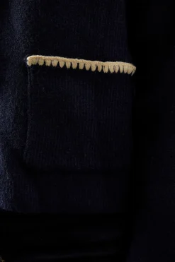 Whipstitch Pocket Front Cardigan