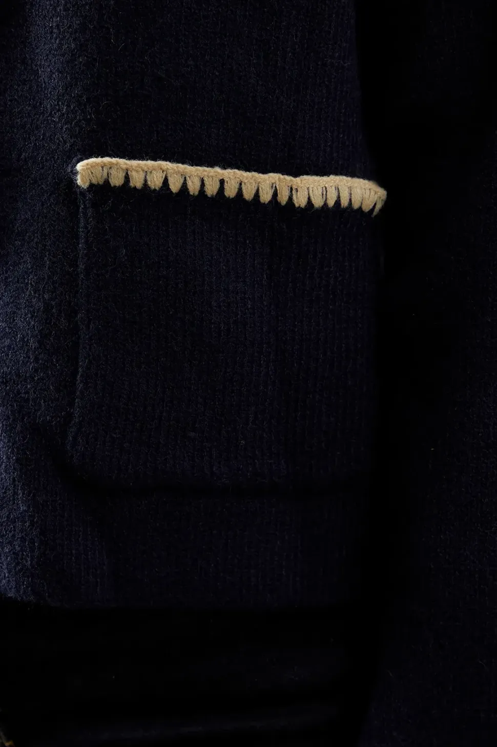 Whipstitch Pocket Front Cardigan