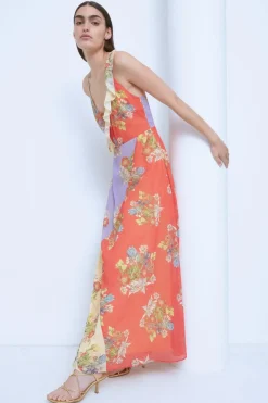 WH x The British Museum: The Charles Rennie Mackintosh Collection Mixed Print Wrap Maxi Dress