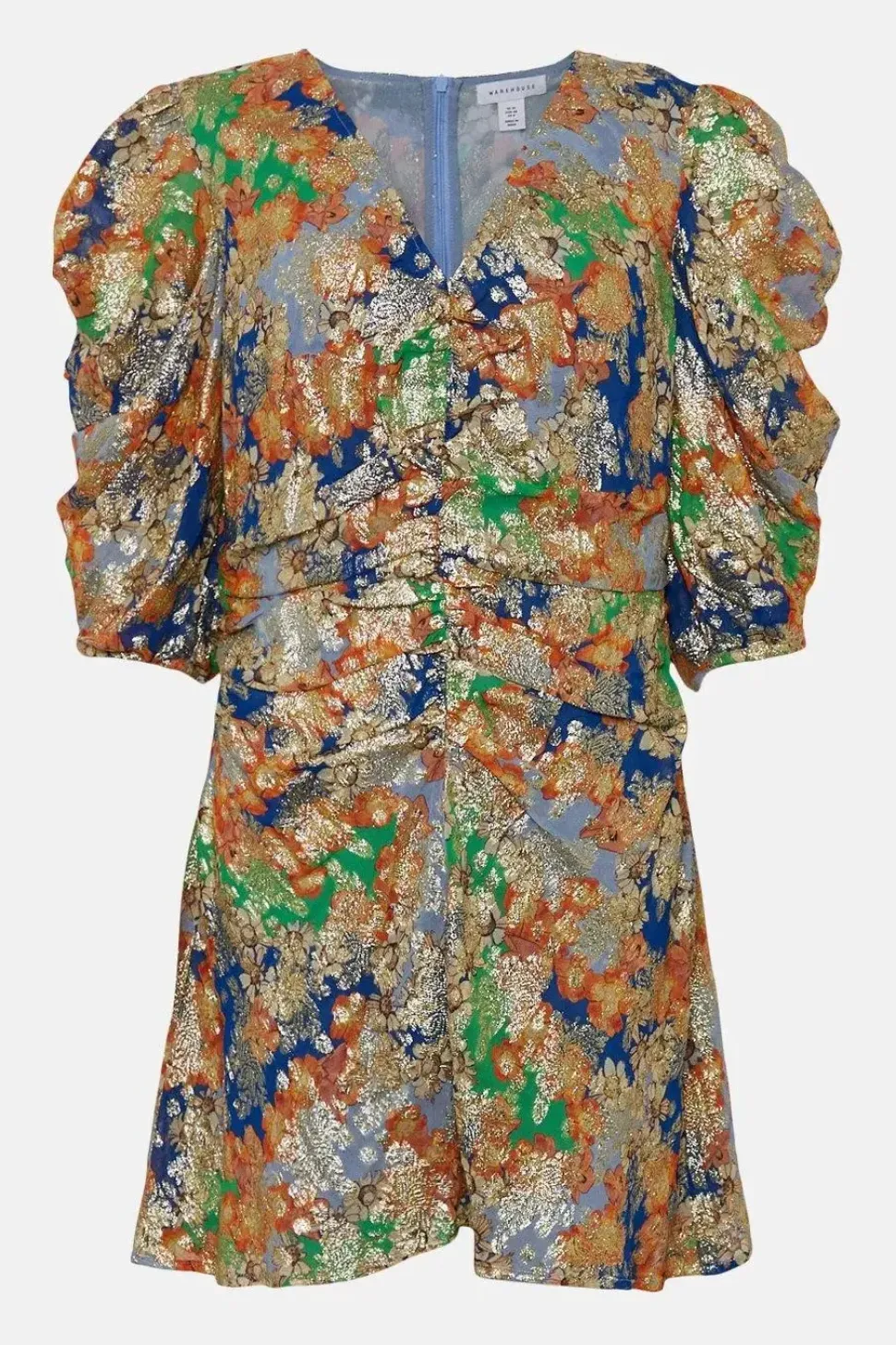 WH x The British Museum: The Charles Rennie Mackintosh Collection Sparkle Floral Ruched Mini Dress