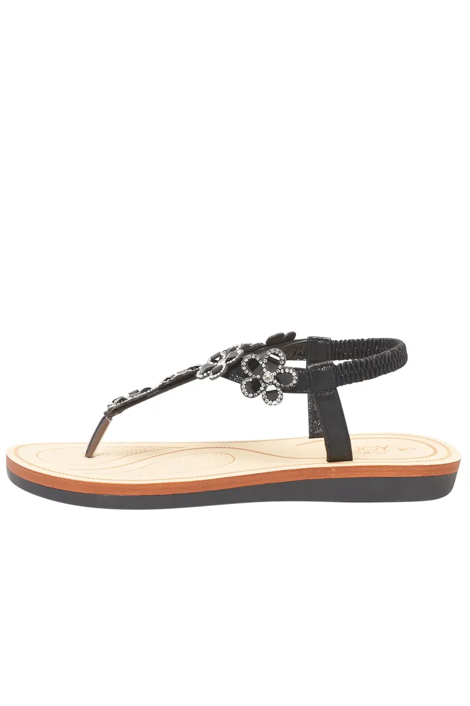 Wide & Extra Wide Fit Diamante Flower Sandals