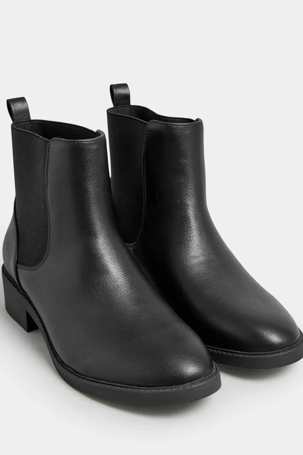 Wide & Extra Wide Fit Faux Leather Buckle Ankle Boots