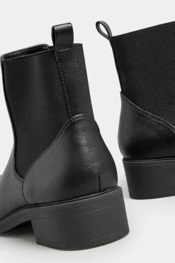 Wide & Extra Wide Fit Faux Leather Buckle Ankle Boots