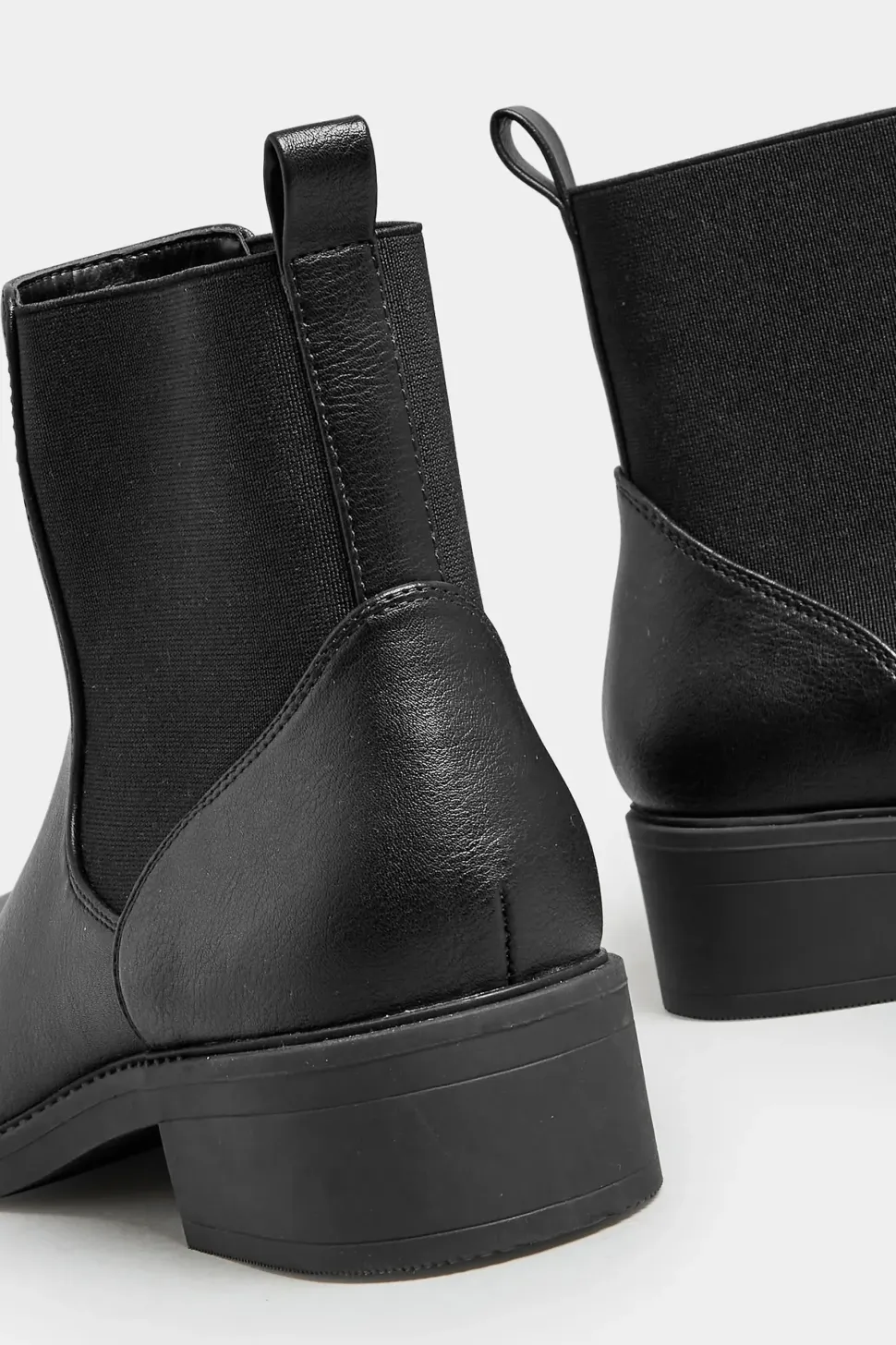 Wide & Extra Wide Fit Faux Leather Buckle Ankle Boots