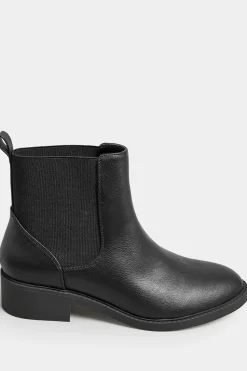 Wide & Extra Wide Fit Faux Leather Buckle Ankle Boots