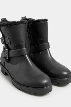 Wide & Extra Wide Fit Faux Leather Elasticated Chelsea Boots
