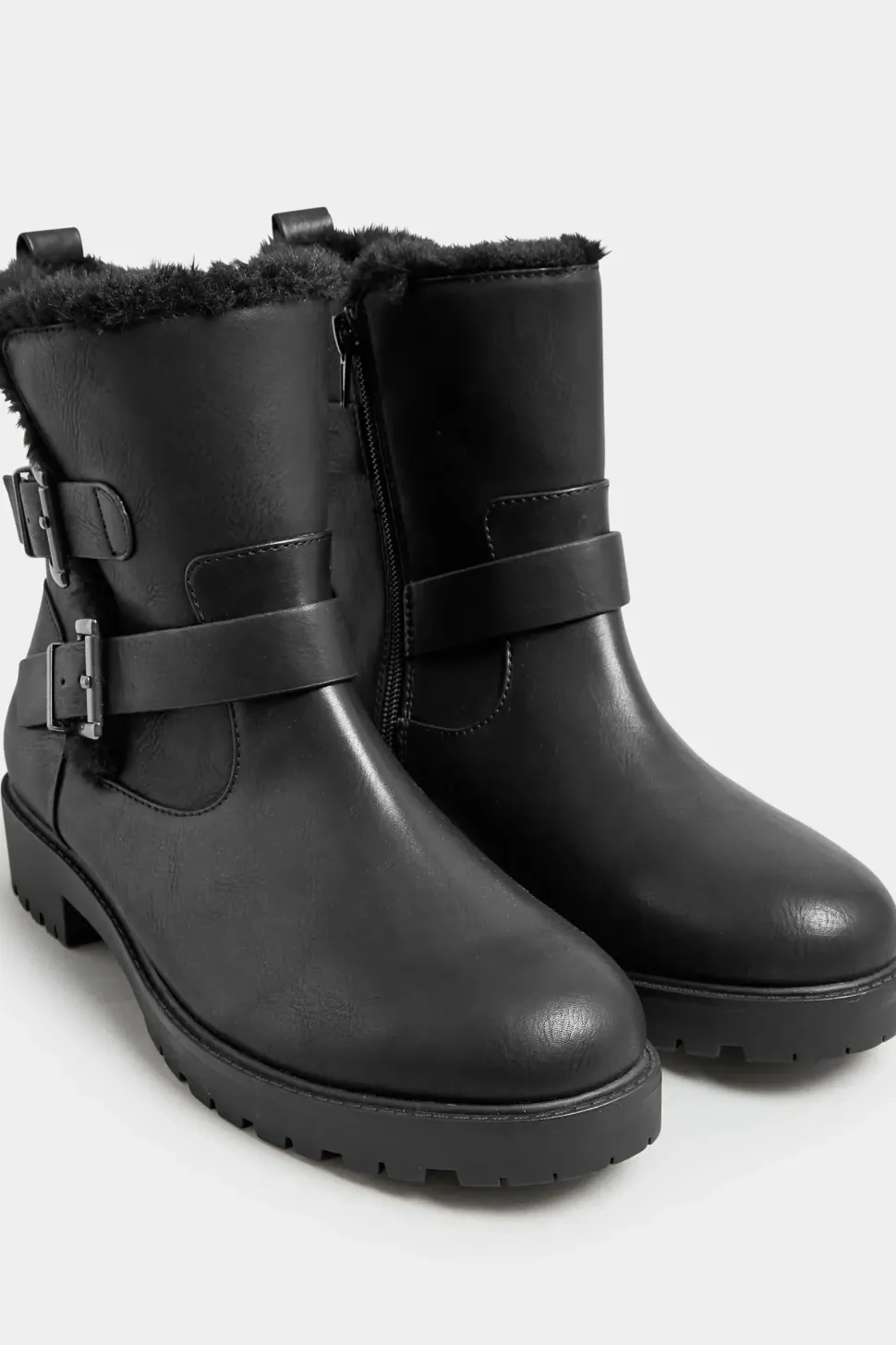 Wide & Extra Wide Fit Faux Leather Elasticated Chelsea Boots