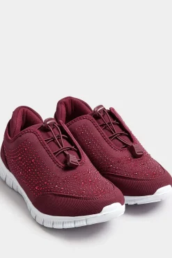 Wide and Extra Wide Fit Embellished Drawcord Trainers