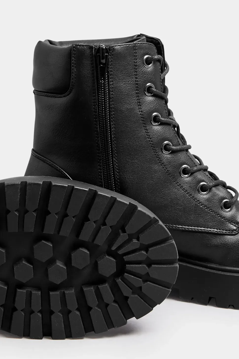 Wide Fit & Extra Wide Fit Chunky Lace Up Boots