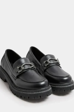 Wide Fit and Extra Wide Fit Chain Detail Chunky Loafers