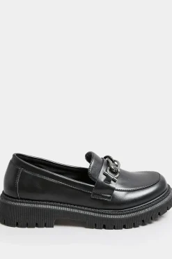 Wide Fit and Extra Wide Fit Chain Detail Chunky Loafers
