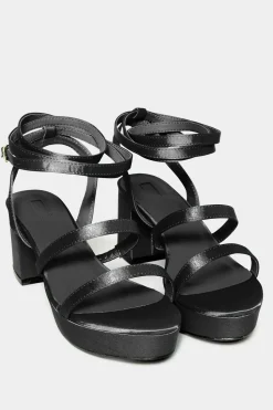 Wide Fit and Extra Wide Fit Satin Strappy Platform Heels