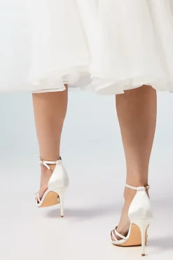 Wide Fit Bridal Tilda Lattice Front High Heeled Sandals