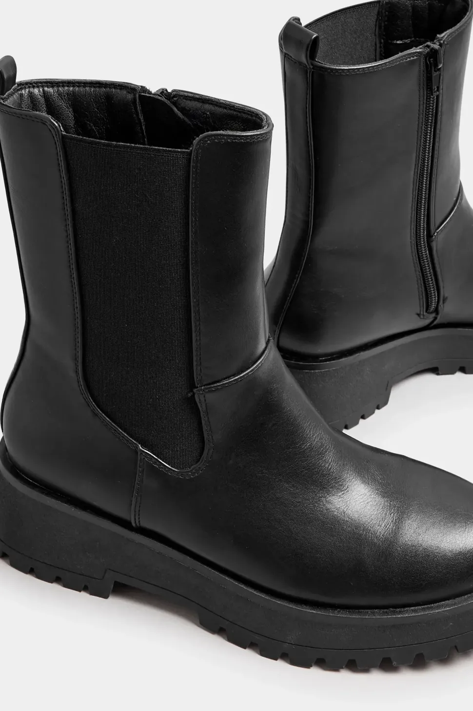 Wide Fit Chunky Wedge Chelsea Boots