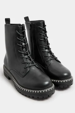Wide Fit Contrast Stitch Boots
