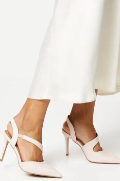 Wide Fit Everly Asymmetric Pointed Stiletto High Heel Courts