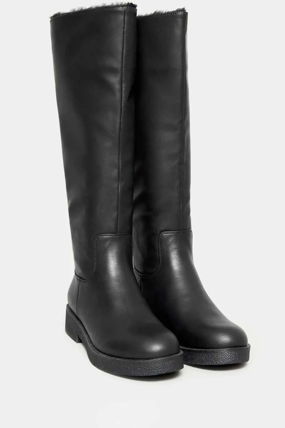 Wide Fit Faux Fur Lined Knee High Boots