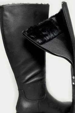 Wide Fit Faux Fur Lined Knee High Boots