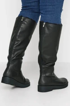 Wide Fit Faux Fur Lined Knee High Boots