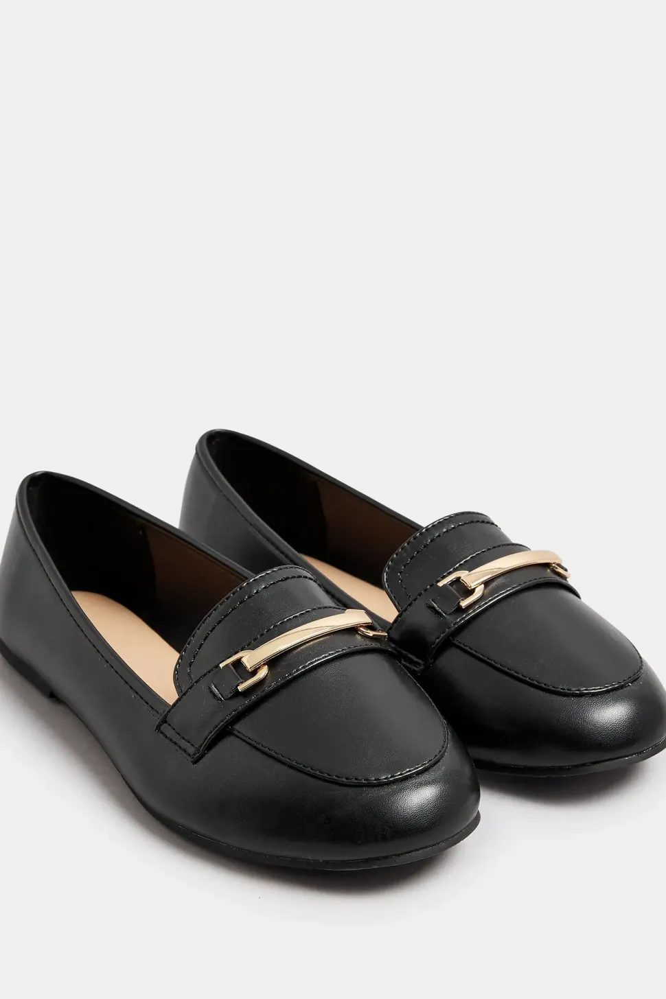 Wide Fit Faux Leather Loafers