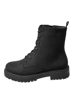 Wide Fit Faux Suede Lace Up Boots