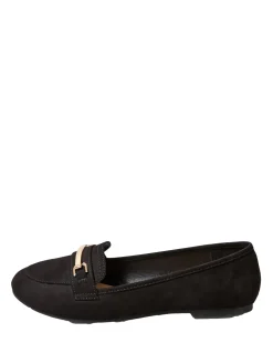 Wide Fit Faux Suede Loafers