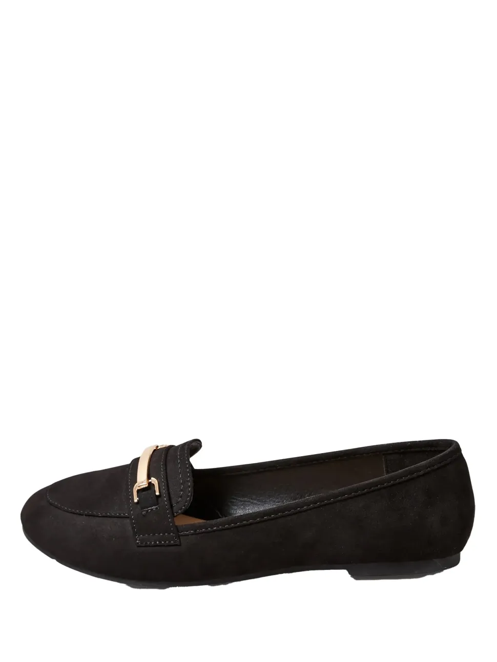 Wide Fit Faux Suede Loafers