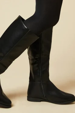 Wide Fit Karla Knee High Flat Boots