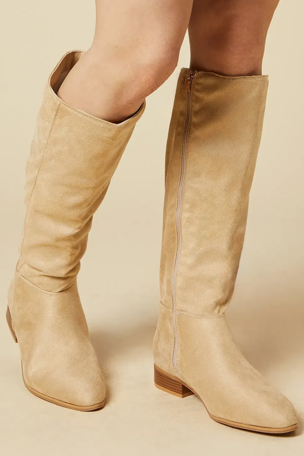 Wide Fit Karlee Knee High Flat Boots