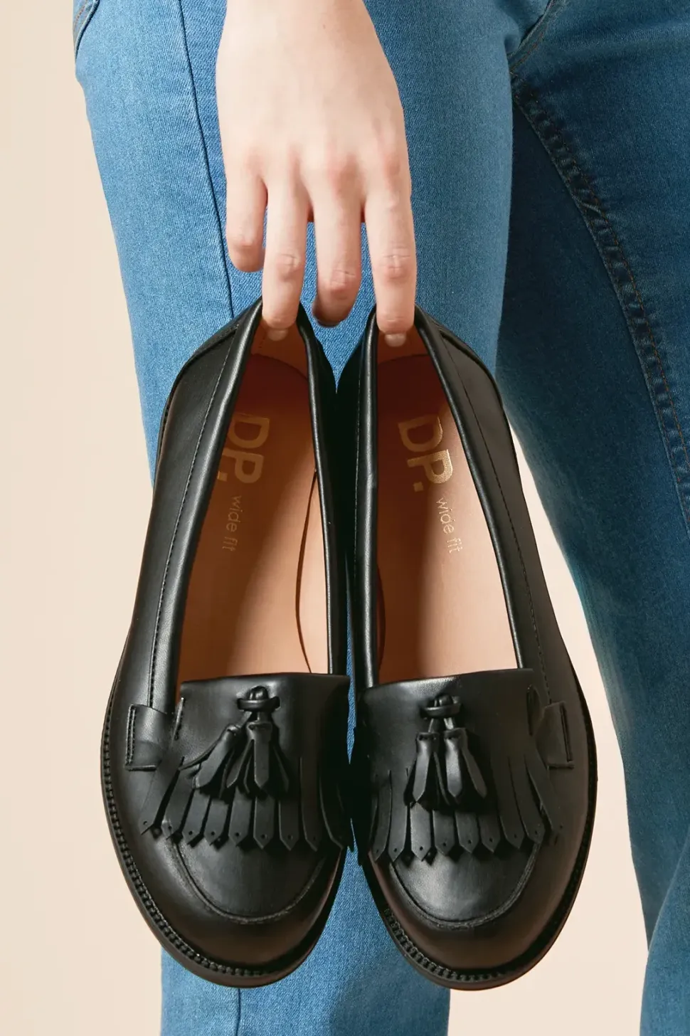 Wide Fit Leigh Fringe Loafers