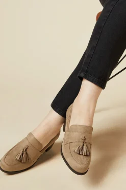 Wide Fit Lena Heeled Tassel Loafers