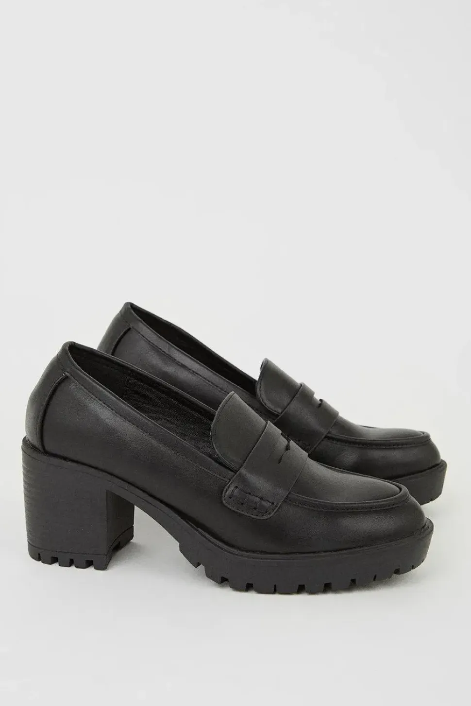 Wide Fit Lenny Heeled Loafers