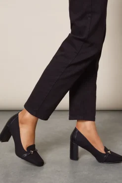 Wide Fit Lucky High Block Heeled Loafers