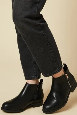 Wide Fit Maddy Side Zip Flat Boots