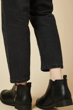 Wide Fit Maddy Side Zip Flat Boots