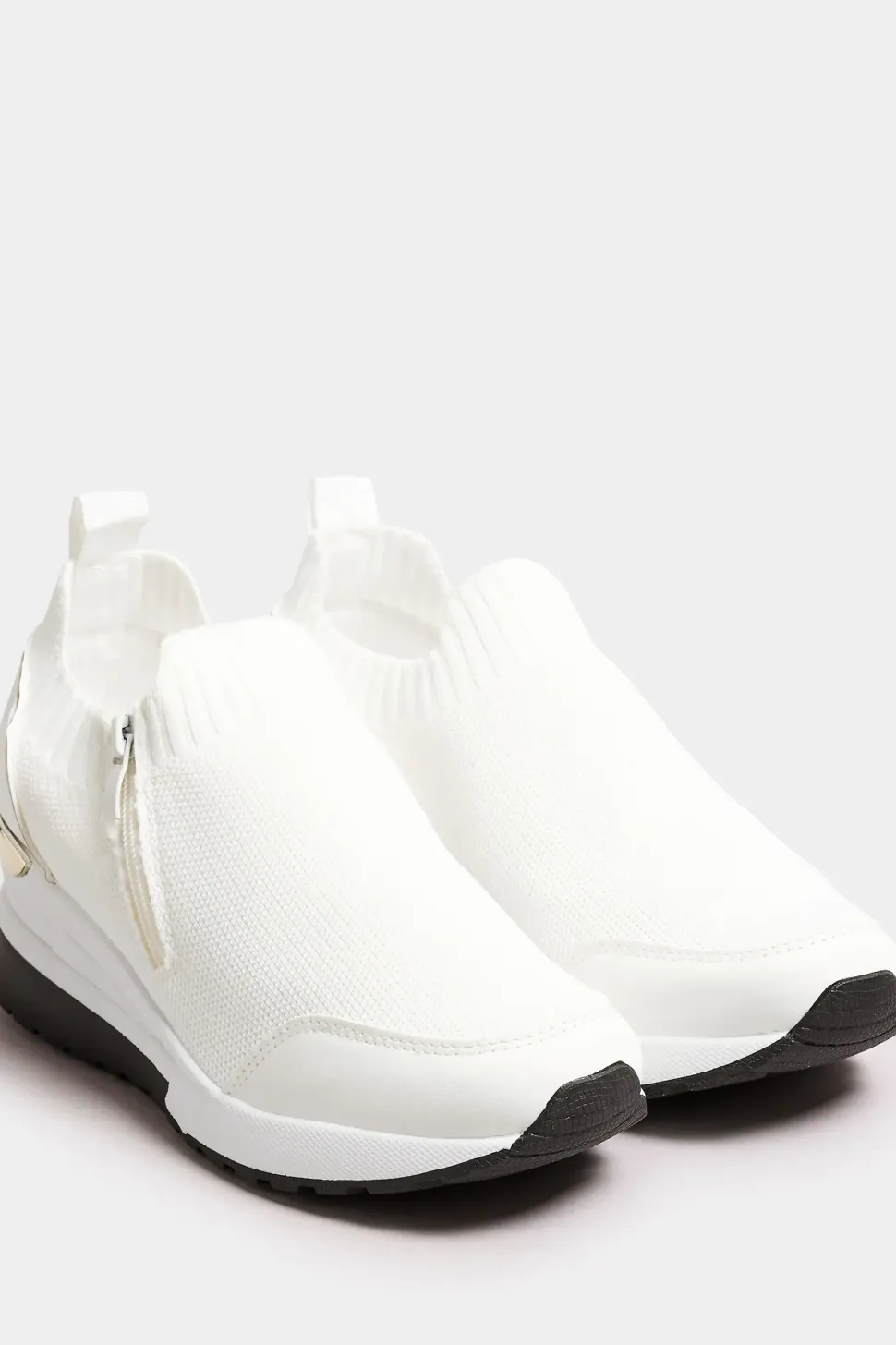 Wide Fit Metallic Trim Trainers