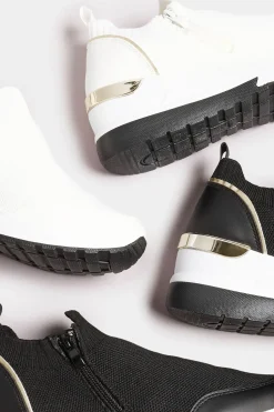 Wide Fit Metallic Trim Trainers