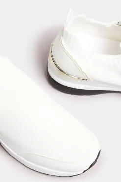 Wide Fit Metallic Trim Trainers