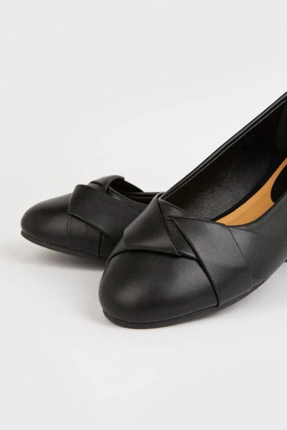 Wide Fit Paige Wrap Detail Ballet Flats
