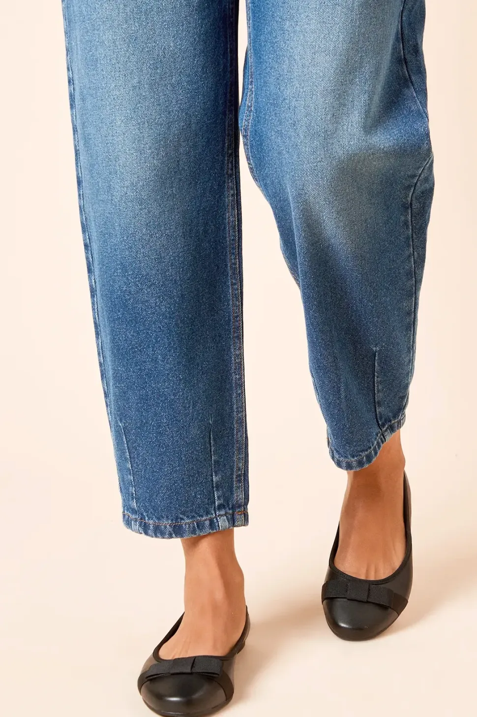 Wide Fit Paris Bow Detail Ballet Pumps