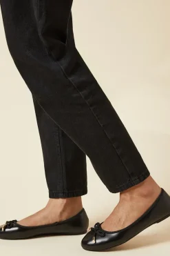 Wide Fit Peaches Bow Detail Ballet Pumps