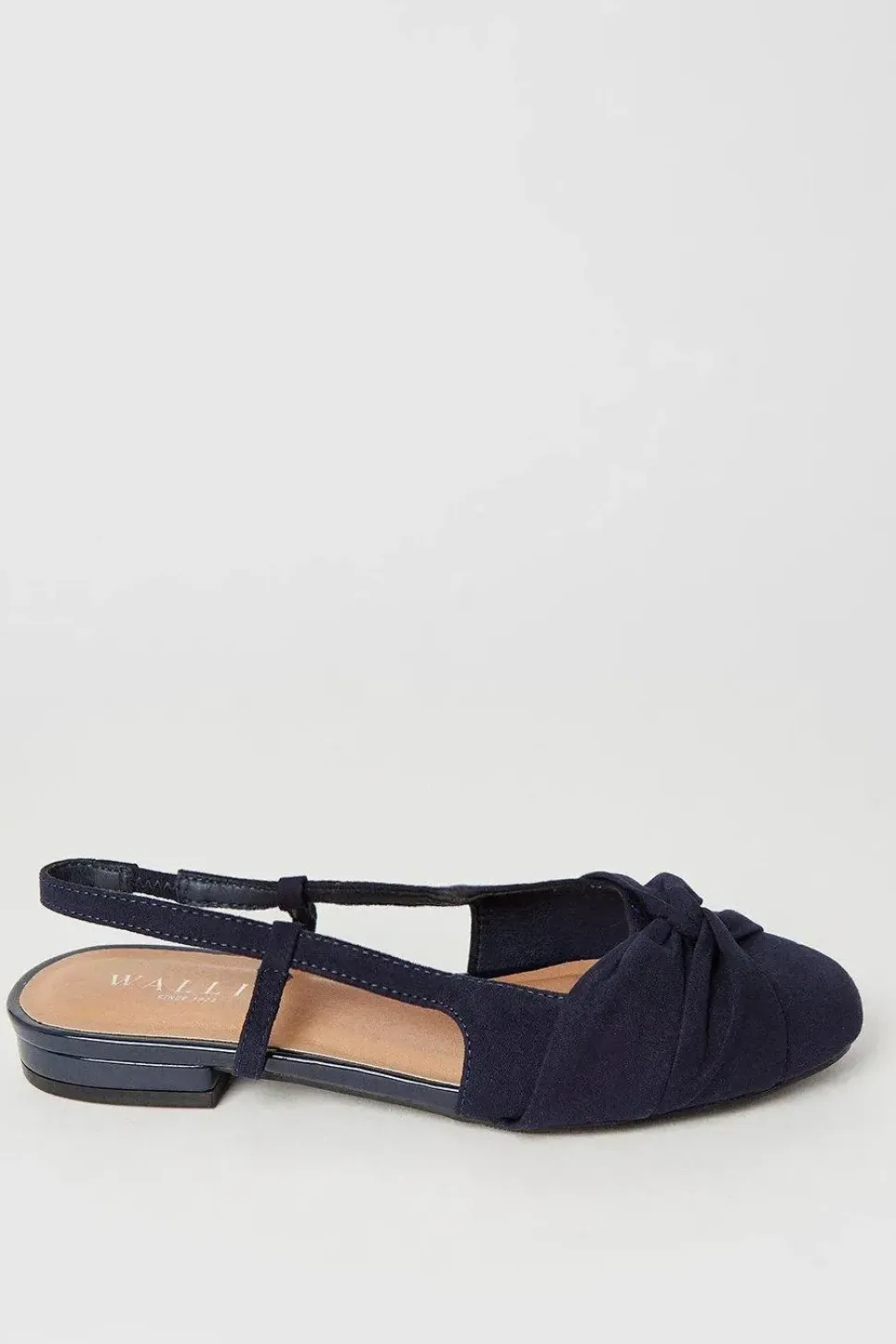 Wide Fit Penny Twist Front Slingback Flat Shoes