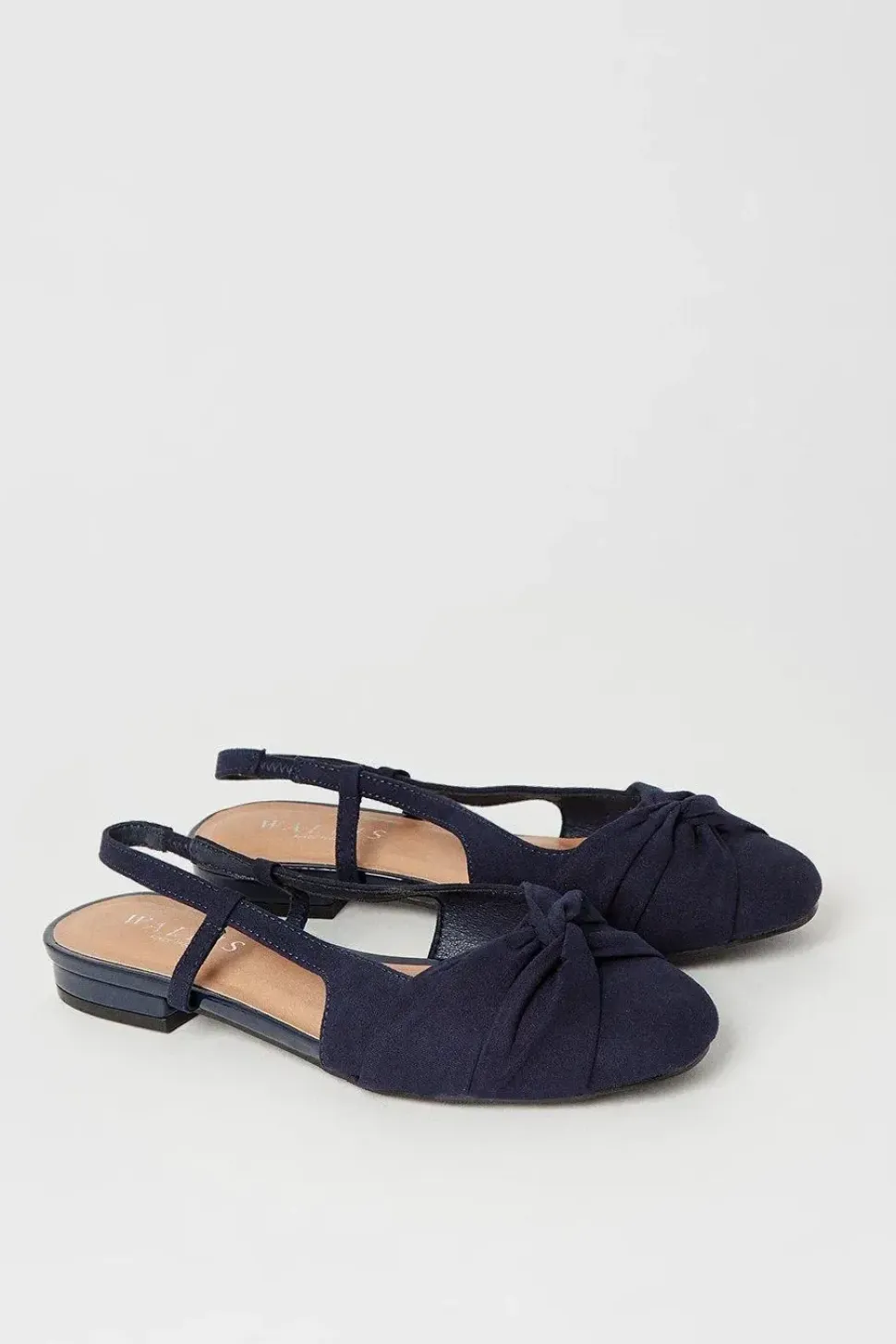 Wide Fit Penny Twist Front Slingback Flat Shoes