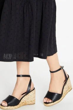 Wide Fit Raffia Rae Two Part Wedge
