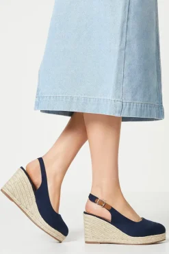 Wide Fit Rosalie Slingback Espadrille Wedges